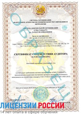 Образец сертификата соответствия аудитора Образец сертификата соответствия аудитора №ST.RU.EXP.00014299-2 Севастополь Сертификат ISO 14001